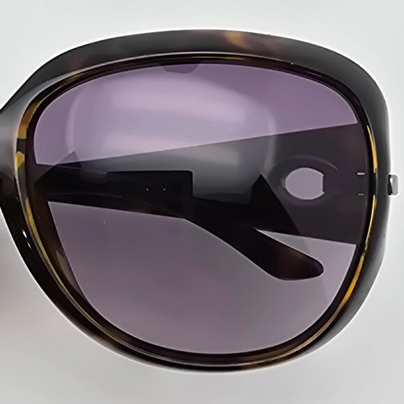 Christian Dior Precieuse Havana Rhinestone Frame Brown Gradient Lens Sunglasses - Picture 14 of 15